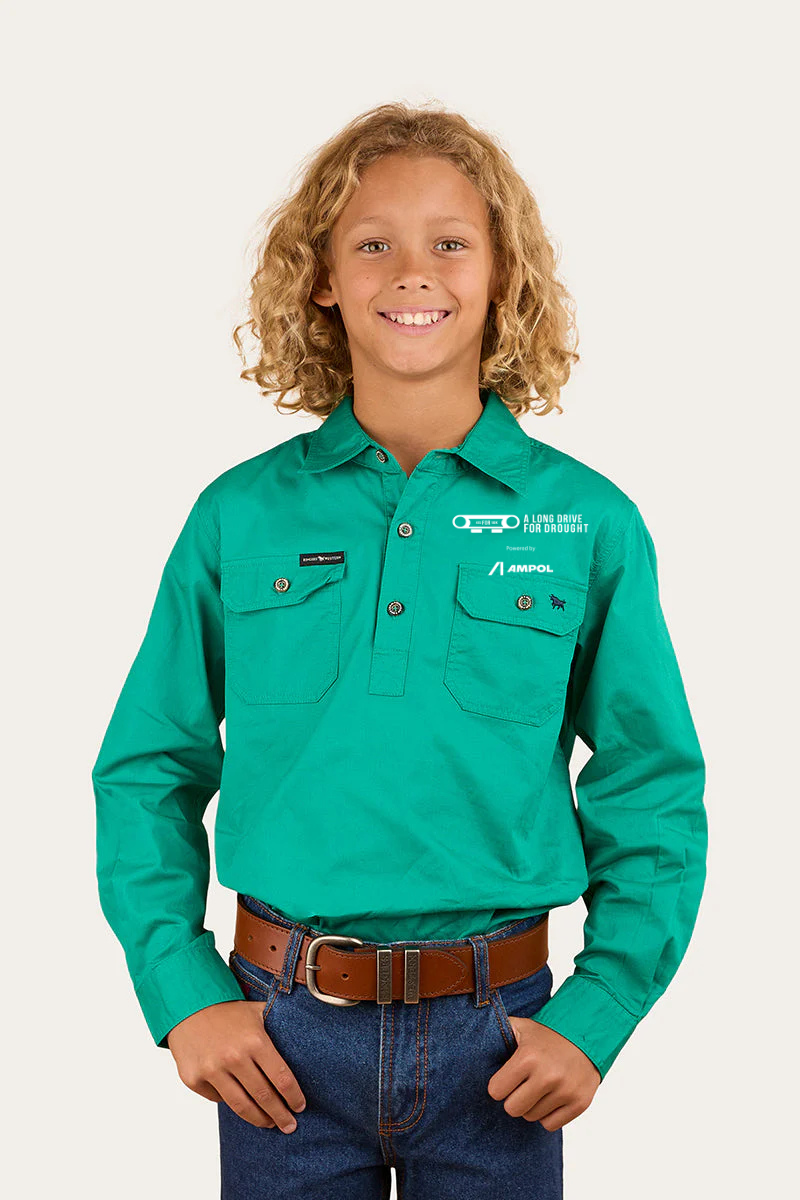 Long Drive For Drought Long Sleeve Shirt 2026 - KIDS HALF BUTTON