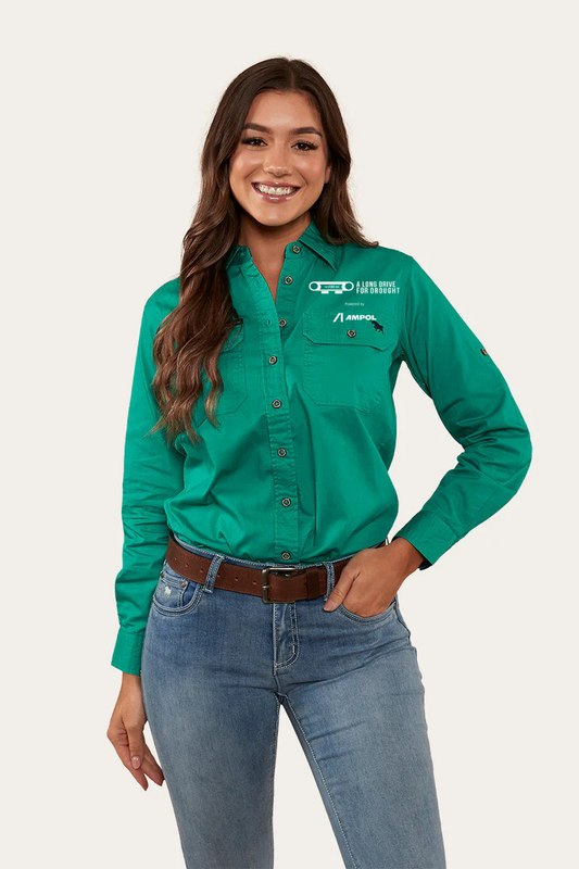 Long Drive For Drought Long Sleeve Shirt 2026 - LADIES FULL BUTTON