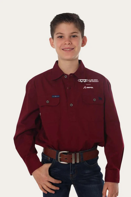 Long Drive For Drought Long Sleeve Shirt 2025 - KIDS HALF BUTTON