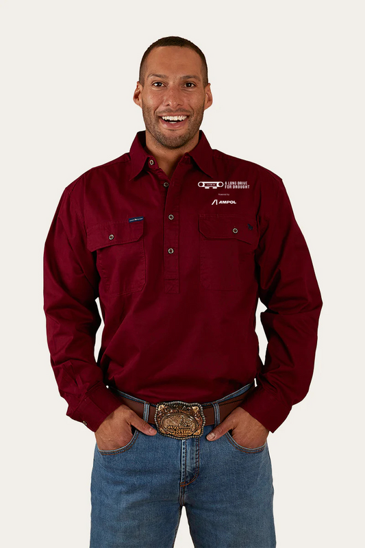 Long Drive For Drought Long Sleeve Shirt 2025 - MENS HALF BUTTON